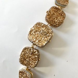 COPY - Marcia Moran high end gold druzy bracelet, rare!